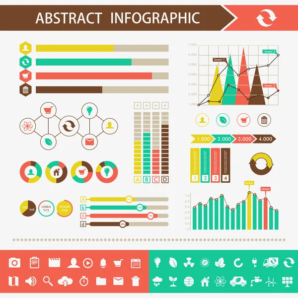 Eléments de design infographique — Image vectorielle