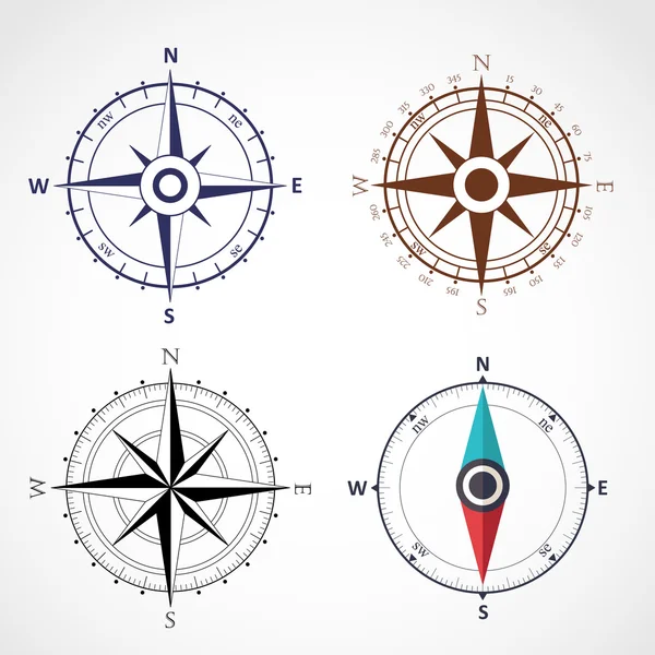 Wind rose compass — Stock Vector