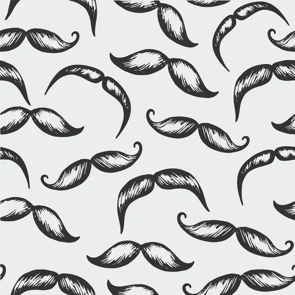 Mustache patrón sin costura — Archivo Imágenes Vectoriales