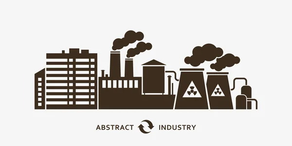 Industrial factory buildings — Stock Vector