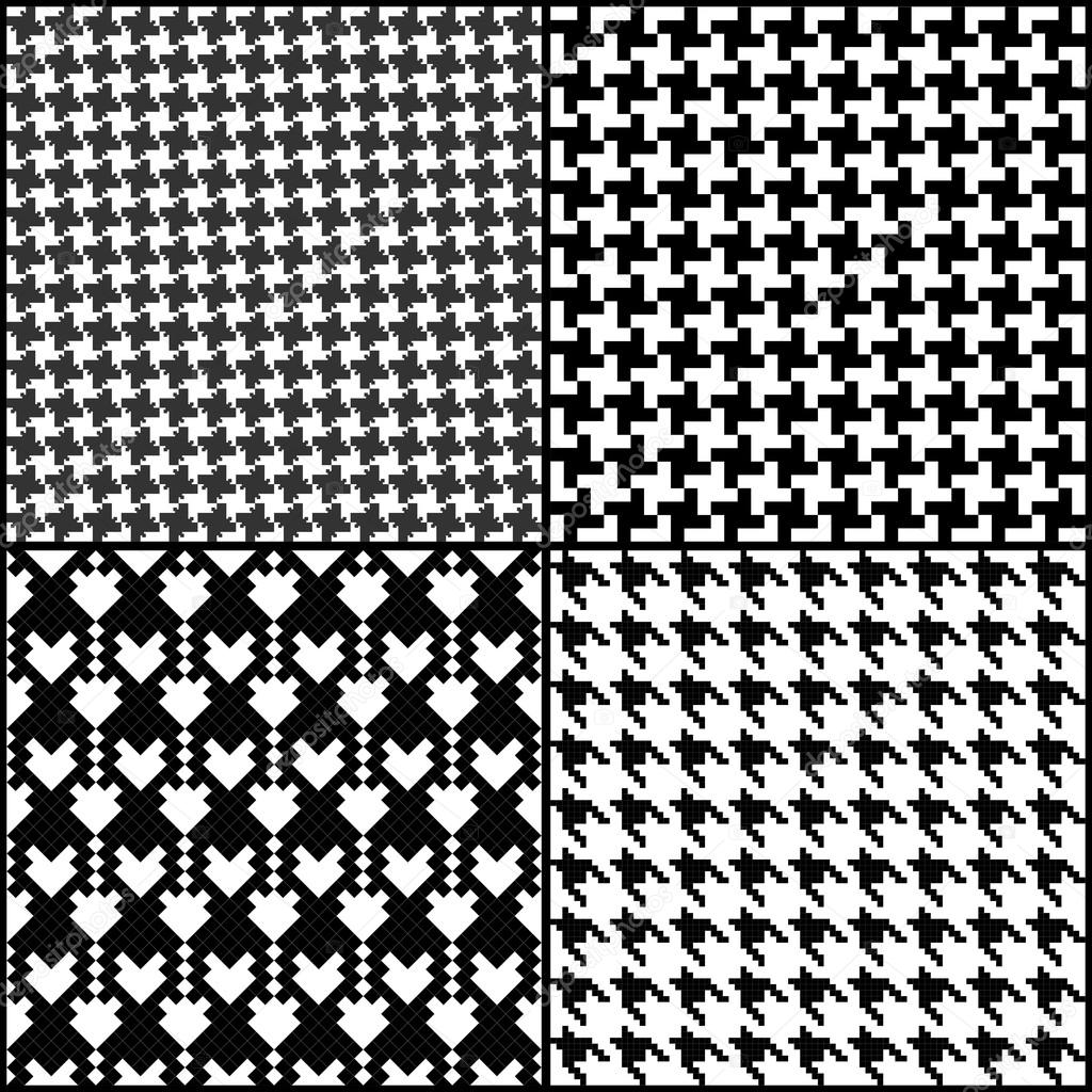 Monochrome geometric  patterns