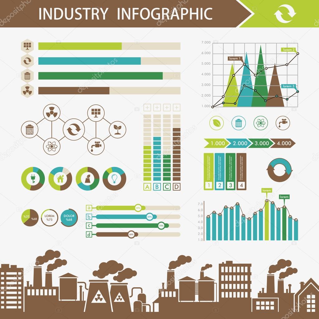Industry energy infographics concept.