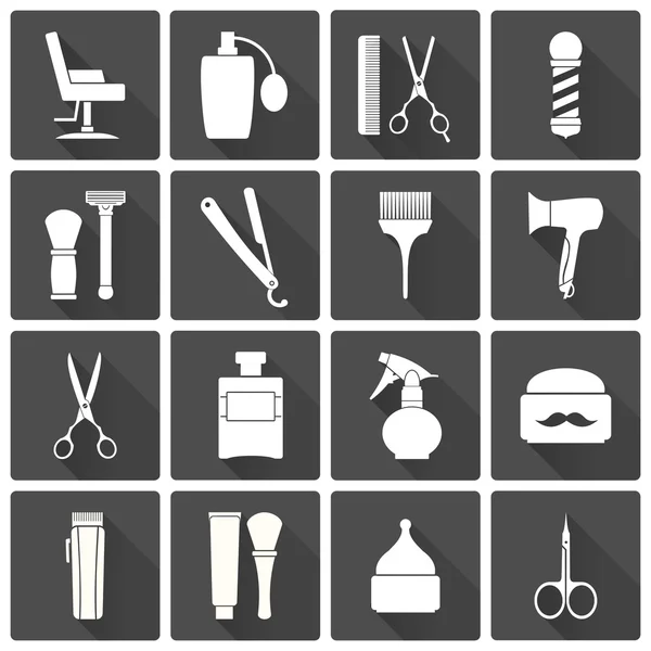 berber dükkanı simgeleri ayarlandı