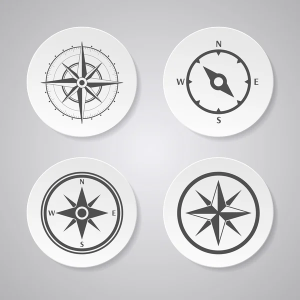 Wind rose compasses — Stock Vector