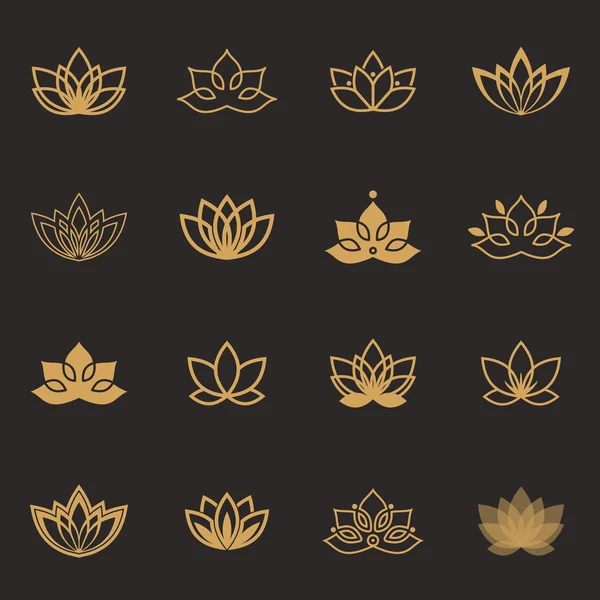 Icônes symbole Lotus Graphismes Vectoriels