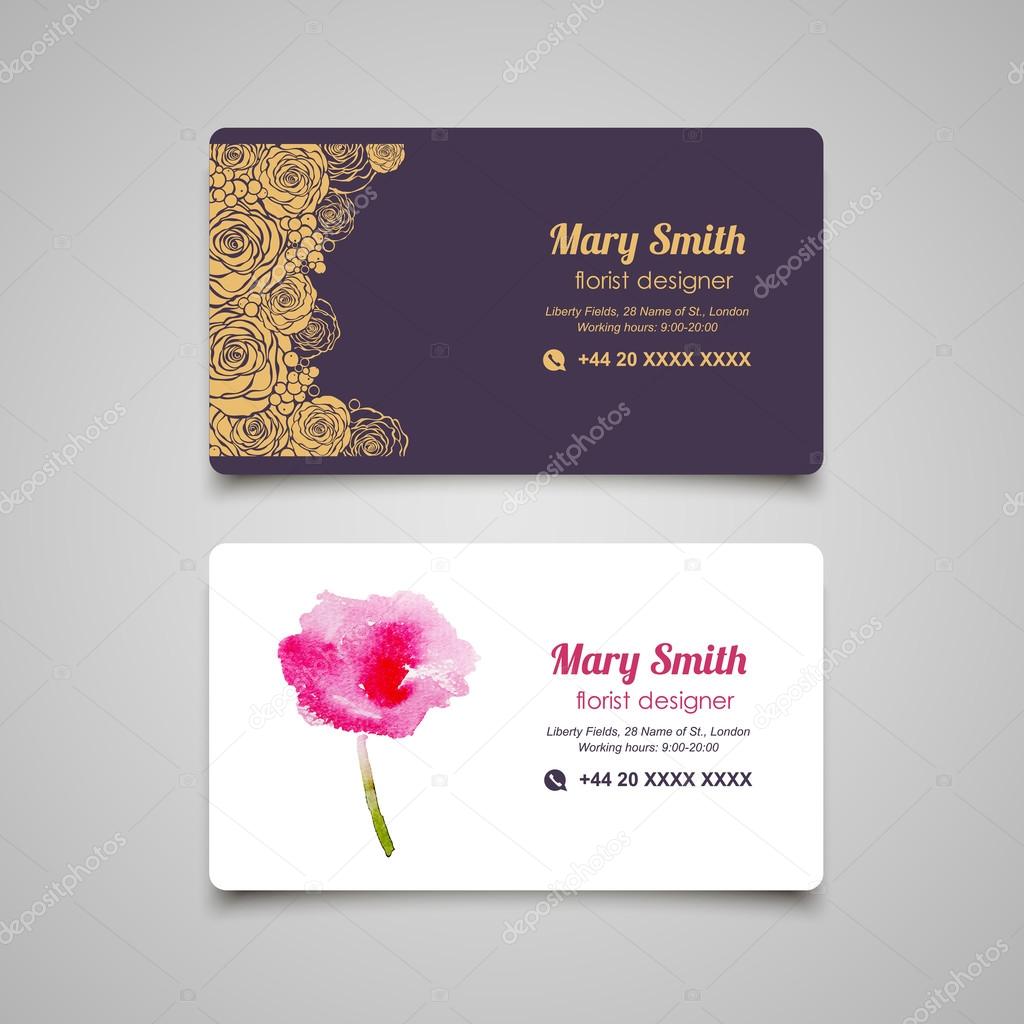 florist business card stock vector lub_lubachka 68599485 florist business cards