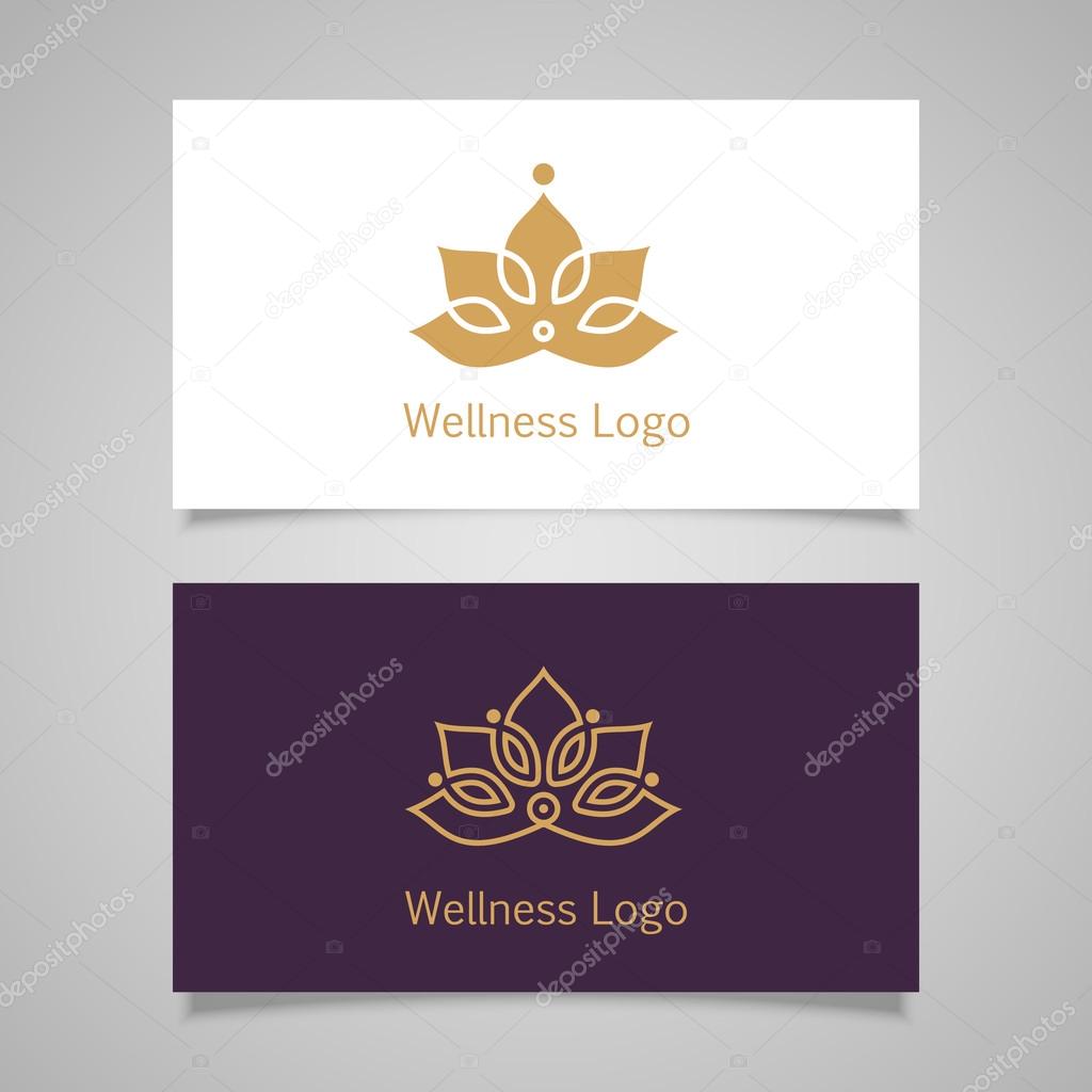 Lotus symbol business card