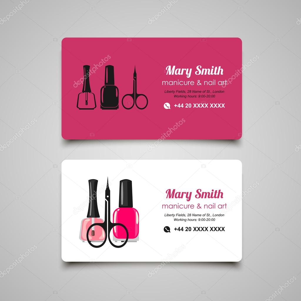Manicure salon business card