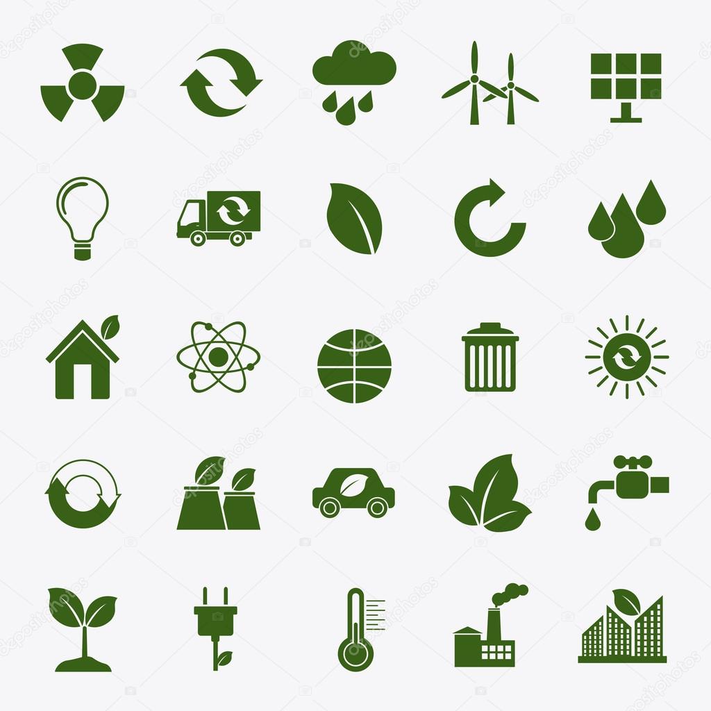 Ecology flat icons
