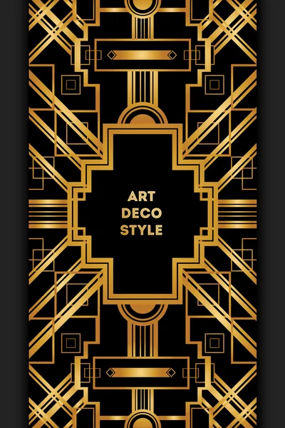 Art Deco vintage decorative frame. — Stock Vector