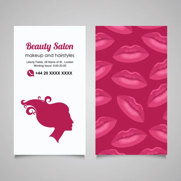 Modèle de carte Salon de beauté — Image vectorielle