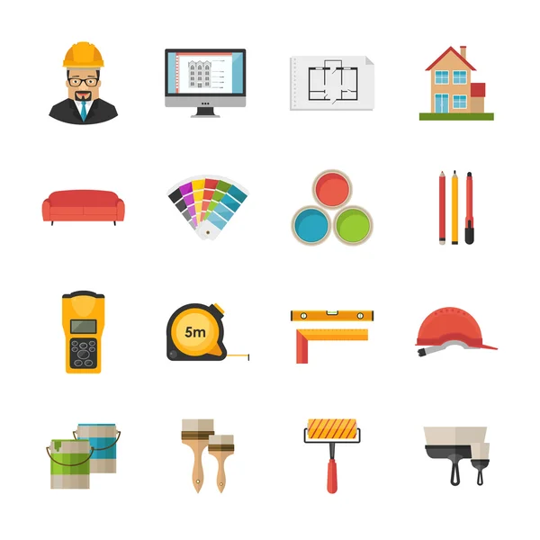 Architecture and Interior icons — Stock Illustration Architecture and Interior icons Royalty Free Stock Illustrations