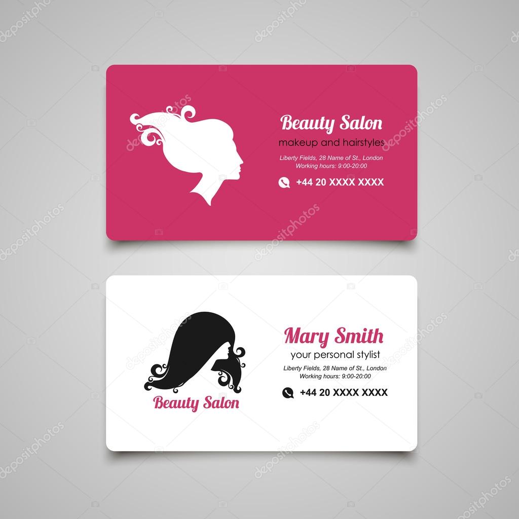 Beauty Salon card template Stock Vector Image by ©lub_lubachka Throughout Hairdresser Business Card Templates Free