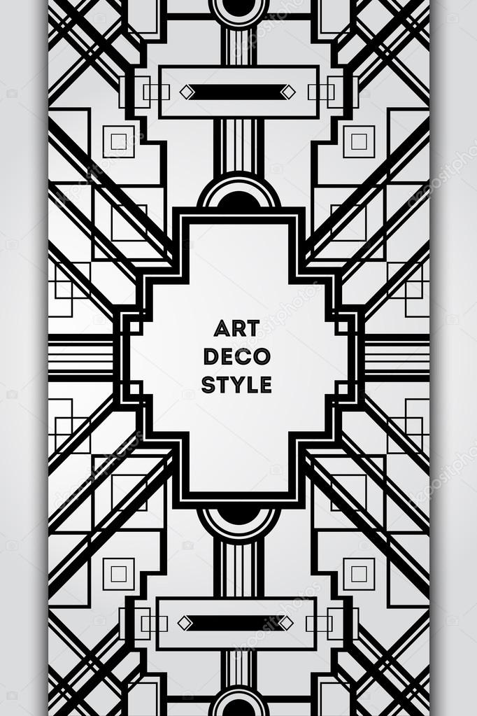 Art Deco vintage decorative frame.