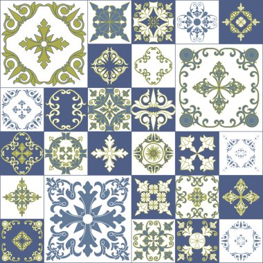 patchwork dekoratif seamless modeli.