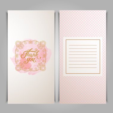 Elegant Thank You cards clipart