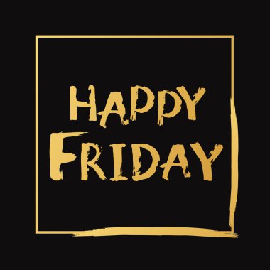 Happy Friday   Lettering clipart
