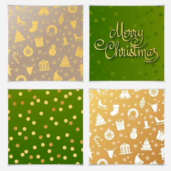 Feliz Navidad tarjetas de felicitación — Vector de stock