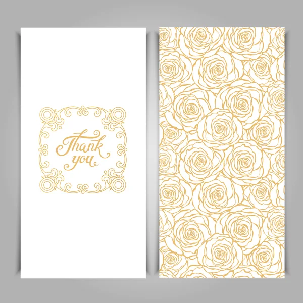 Elegantes tarjetas de agradecimiento — Vector de stock