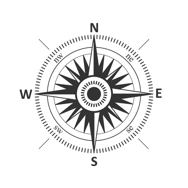 Vintage windroos geïsoleerd — Stockvector