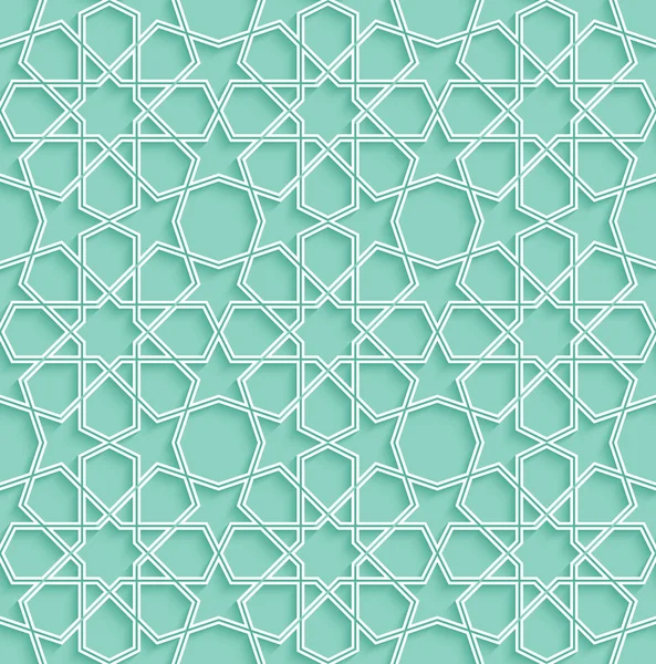 Modèle arabe turquoise abstrait — Image vectorielle