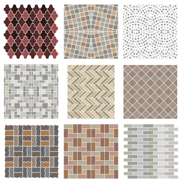 taş ve tuğla desen seti