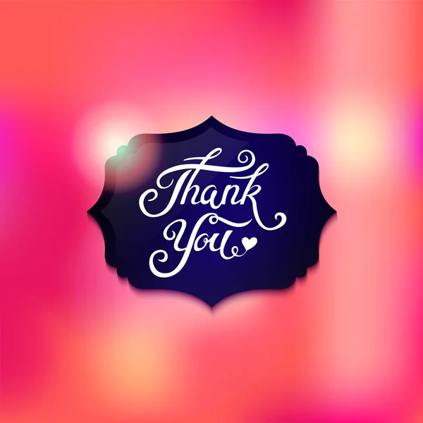 Thank You hand drawn lettering — Stock Vector