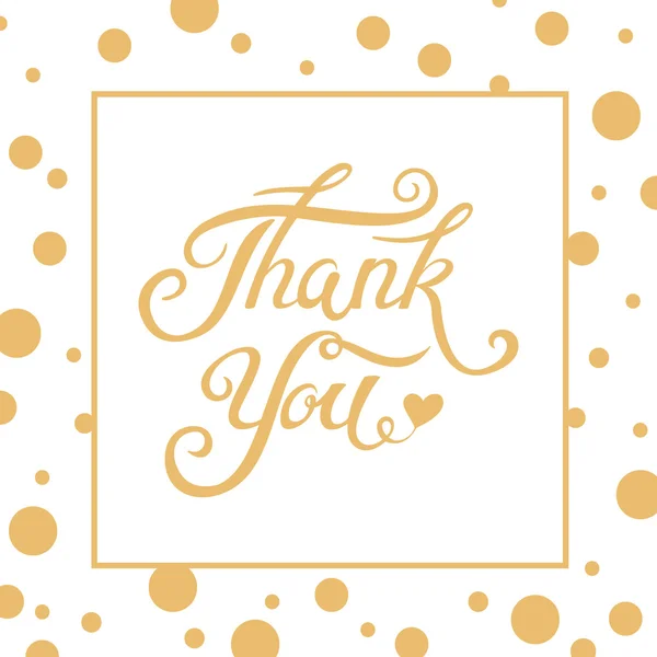 Thank You hand drawn lettering — Stock Vector