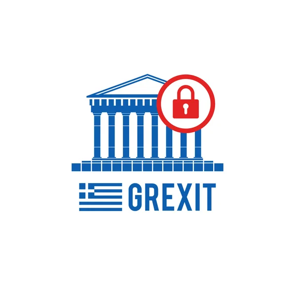 Grèce concept de crise de la dette — Image vectorielle