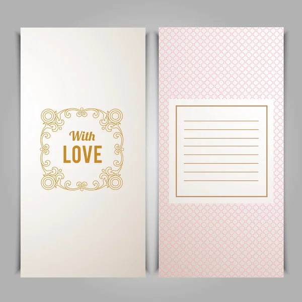 Elegant With Love cards — Stock Vector