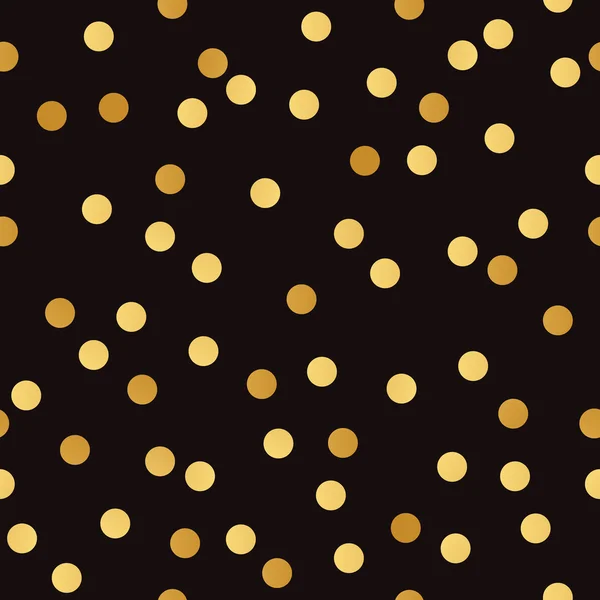 Pattern with golden bokeh dots. — Stock Vector