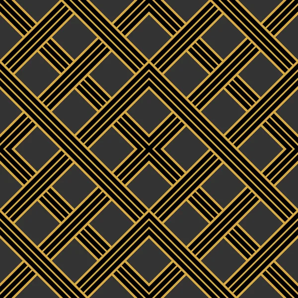 Art Deco seamless vintage wallpaper pattern. Geometric vector go — ストックベクタ