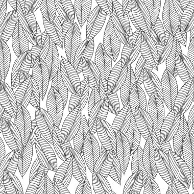 Kontur ile soyut monochromic desen vektör duvar kağıdı bırakır