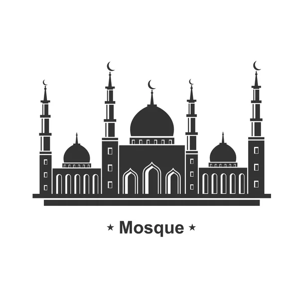 Moschee-Architektur-Icon-Konzept für Ramadan- und eid-Vektorillustration. — Stockvektor