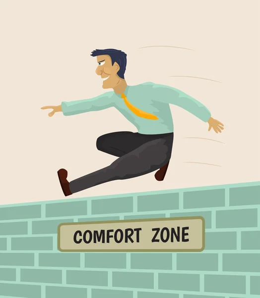 Het overwinnen van de comfort-zone — Stockvector