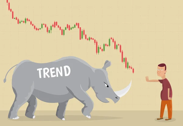 Trend jako nosorožec. — Stockový vektor