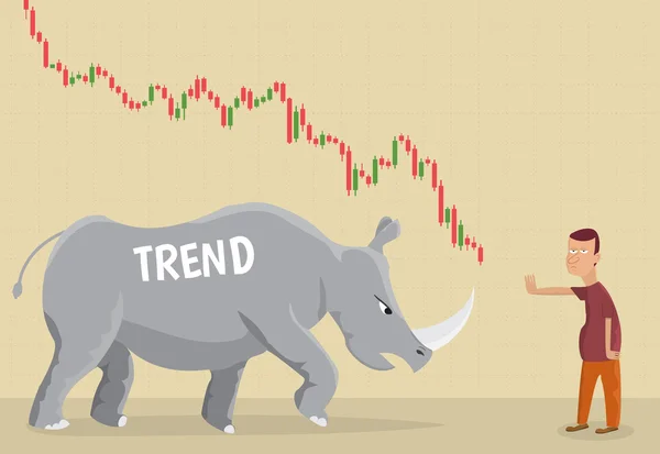 Tendência como rinoceronte . — Vetor de Stock