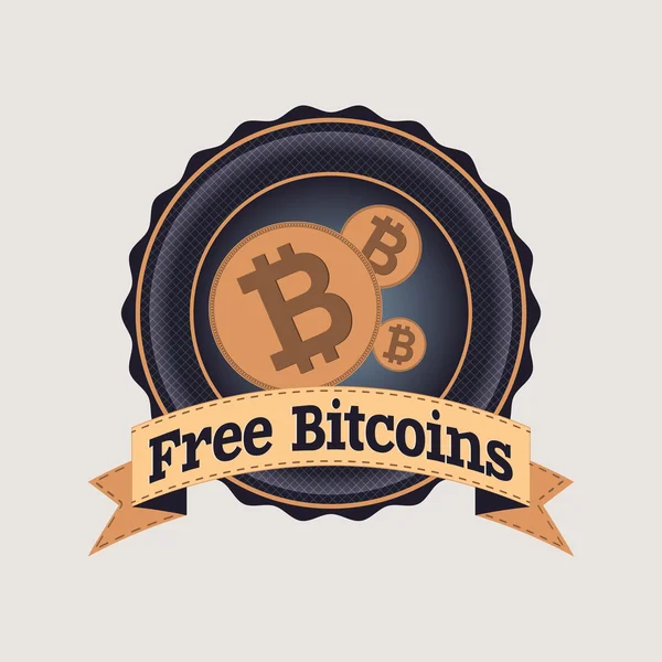 Free bitcoins — Stock Vector