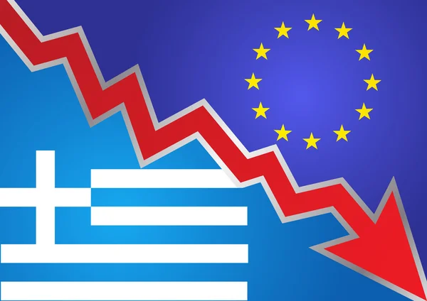希腊危机 — 图库矢量图片