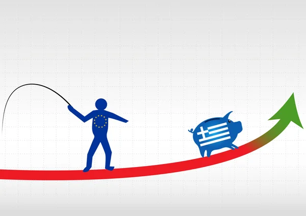 Crisis en Grecia — Vector de stock