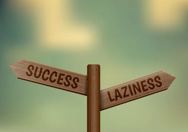 Laziness or success. — Stock Vector