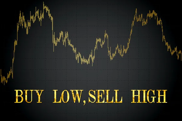 Koupit nízké, prodávat vysoké. — Stockový vektor