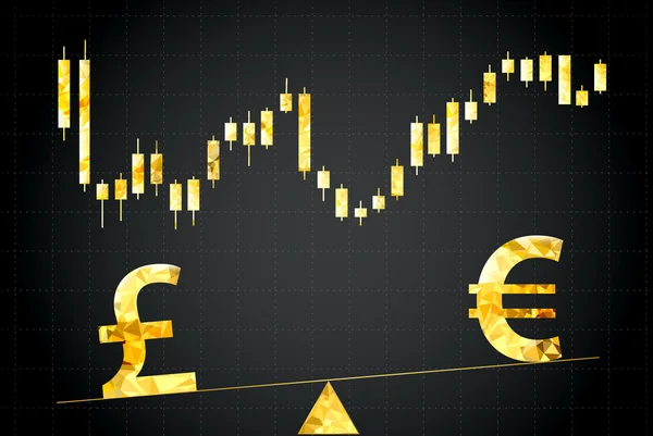Libra šterlinků vs euro — Stockový vektor