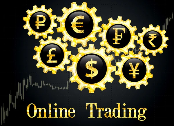 Trading online — Vettoriale Stock