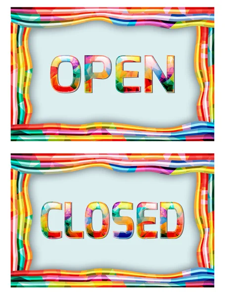 Signo abierto y cerrado — Archivo Imágenes Vectoriales