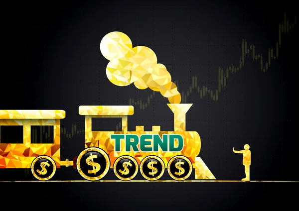 Trend jako vlak — Stockový vektor