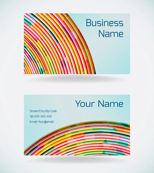 Colorful business card — Stock Vector