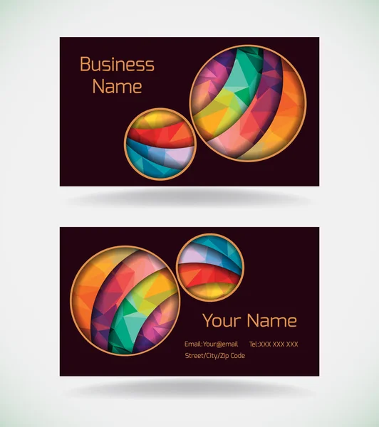 Colorful business card — Stock Vector