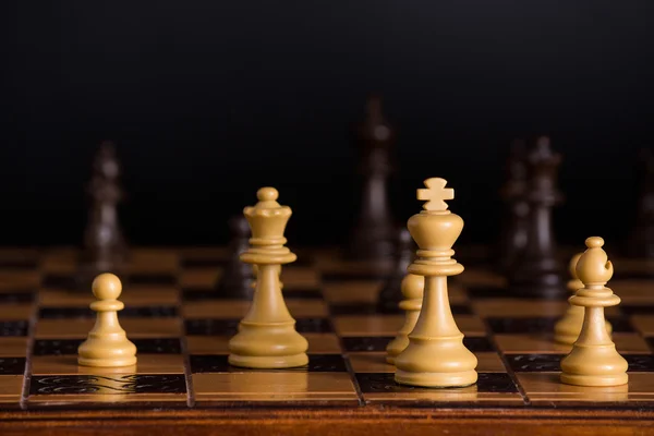 Chess photographed on a chessboard — Stock Photo, Image