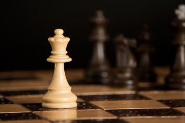 Satranç tahtasında fotoğraflanmış.